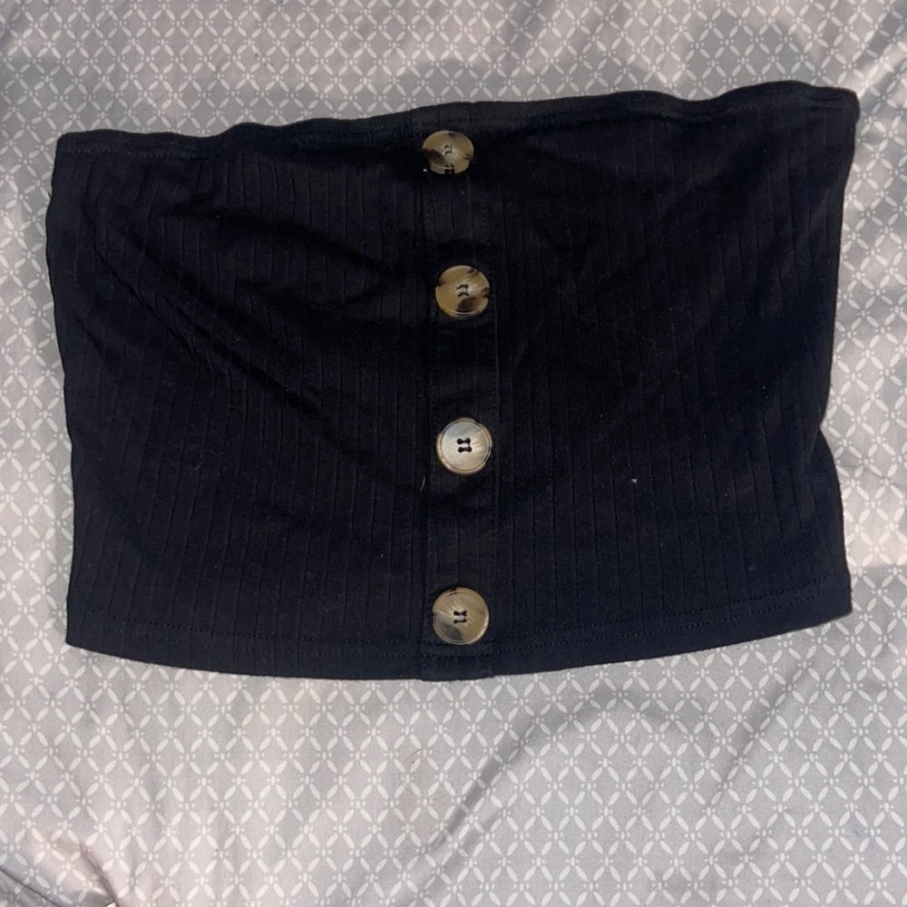 Black Bandeau Top
